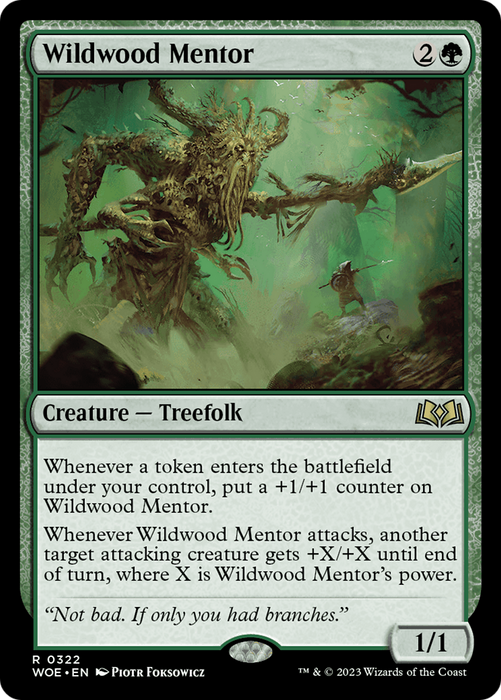 Wildwood Mentor (WOE-322) - rare - Foil