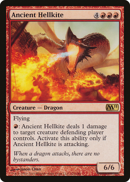 Ancient Hellkite (M11-122) - rare - Foil