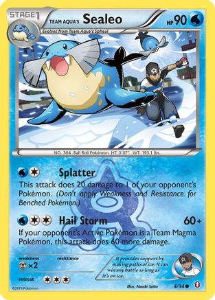 Team Aqua's Sealeo (004/34) - DC  - Common - Reverse Holofoil