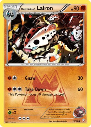 Team Magma's Lairon (013/34) - DC  - Common - Reverse Holofoil