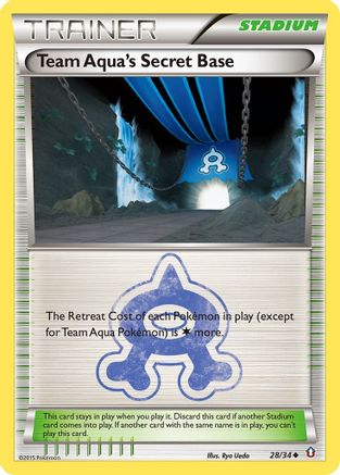 Team Aqua's Secret Base (028/34) - DC  - Uncommon - Reverse Holofoil