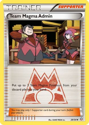 Team Magma Admin (029/34) - DC  - Uncommon - Reverse Holofoil
