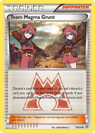 Team Magma Grunt (030/34) - DC  - Uncommon - Reverse Holofoil