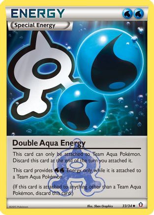 Double Aqua Energy (033/34) - DC  - Uncommon - Reverse Holofoil