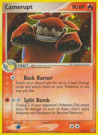 Camerupt (004) - D  - Holo Rare - Holofoil
