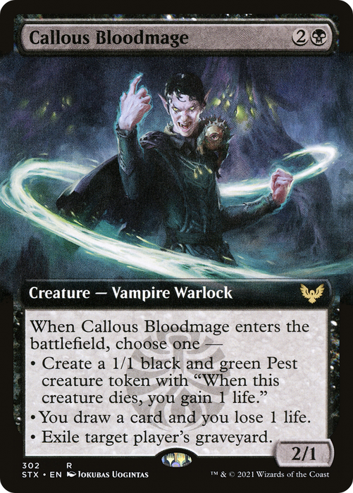 Callous Bloodmage (STX-302) - rare: (Extended Art) - Foil