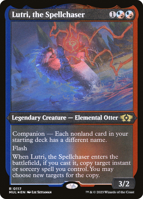Lutri, the Spellchaser (MUL-117) - rare: (companion) - Etched Foil