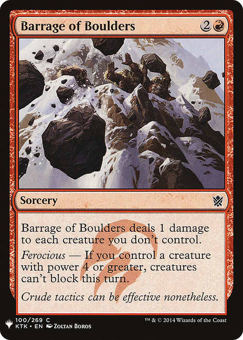 Barrage of Boulders (LIST-KTK-100) - common