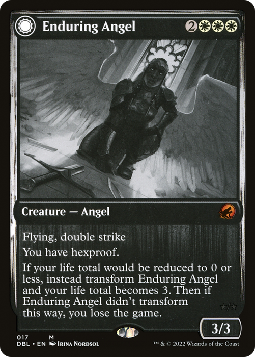 Enduring Angel // Angelic Enforcer (DBL-017) - mythic: (Double Faced Transform) - Foil