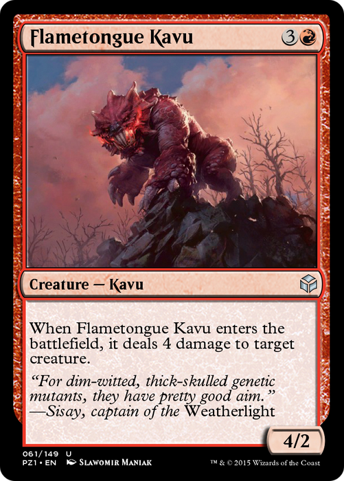 Flametongue Kavu (PZ1-061) - uncommon