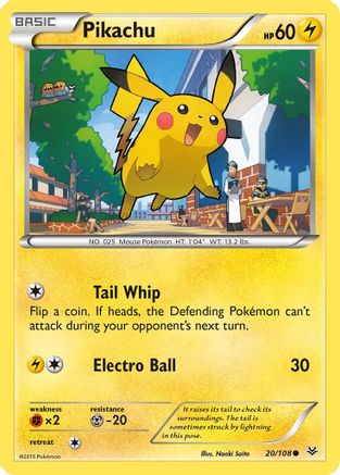 Pikachu (020/108) - XRS  - Common