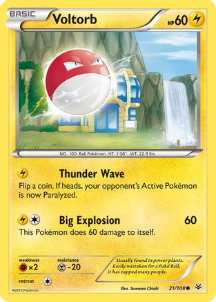 Voltorb (021/108) - XRS  - Common - Reverse Holofoil