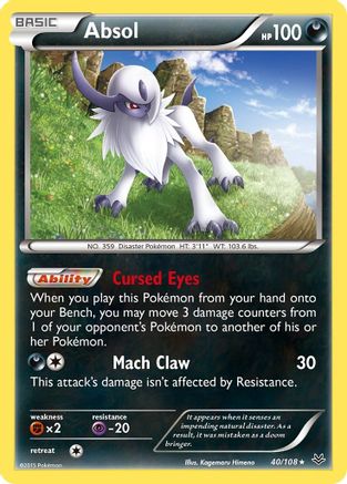 Absol (040/108) - XRS  - Holo Rare - Reverse Holofoil