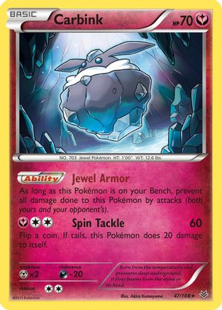 Carbink (047/108) - XRS  - Rare - Reverse Holofoil