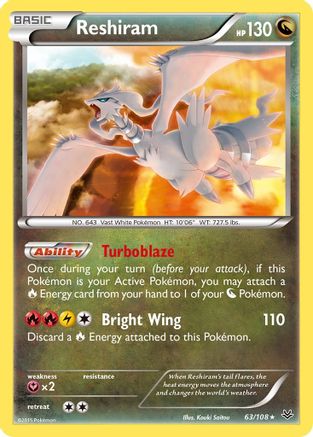 Reshiram (063/108) - XRS  - Holo Rare - Holofoil