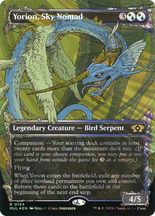 Yorion, Sky Nomad (MUL-194) - rare: (Showcase) (Borderless) - Foil