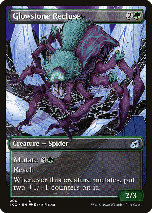 Glowstone Recluse (IKO-296) - uncommon: (Showcase) - Foil