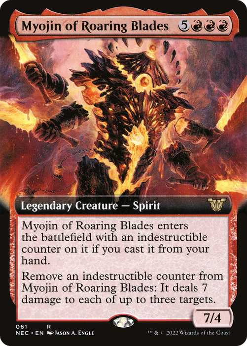 Myojin of Roaring Blades (NEC-061) - rare: (Extended Art)