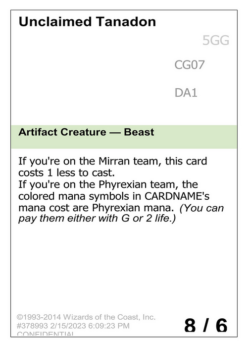 Unclaimed Tanadon (UNK-CG07) - common