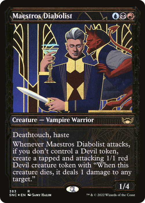 Maestros Diabolist (SNC-383) - rare: (Showcase) - Foil