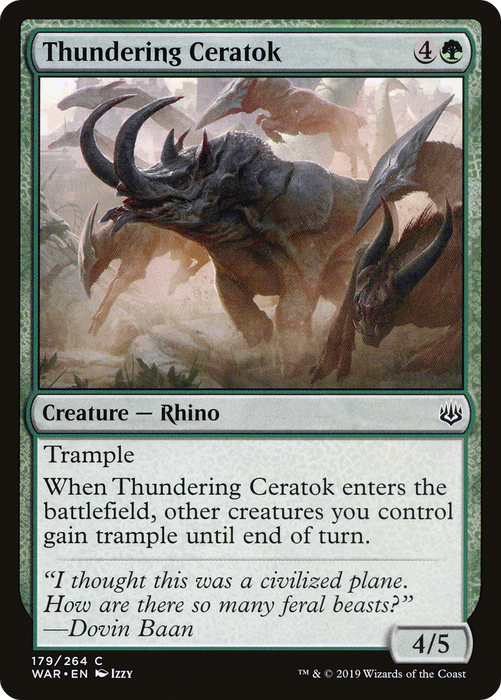 Thundering Ceratok (WAR-179) - common - Foil