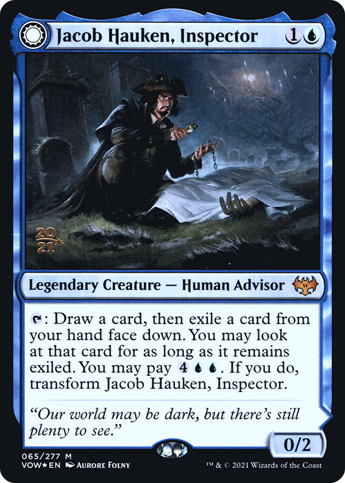 Jacob Hauken, Inspector // Hauken's Insight (PRE-65S) - mythic: (Double Faced Transform) - Foil