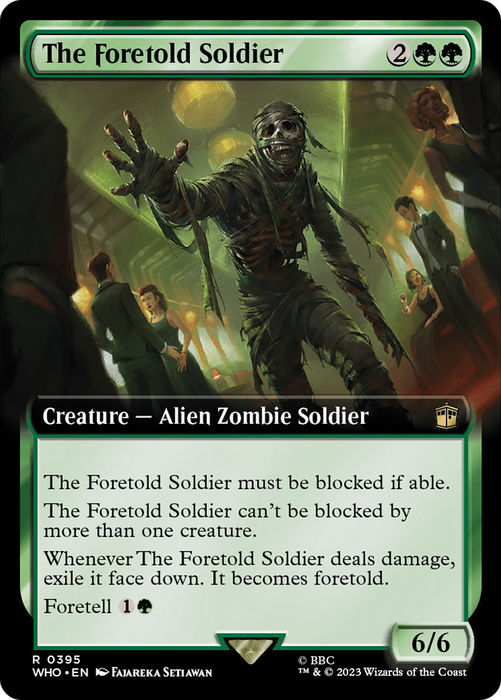The Foretold Soldier (WHO-395) - rare: (Extended Art) - Foil