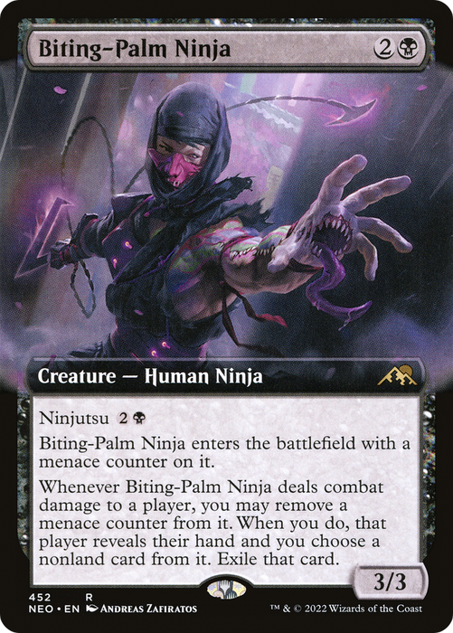 Biting-Palm Ninja (NEO-452) - rare: (Extended Art) - Foil