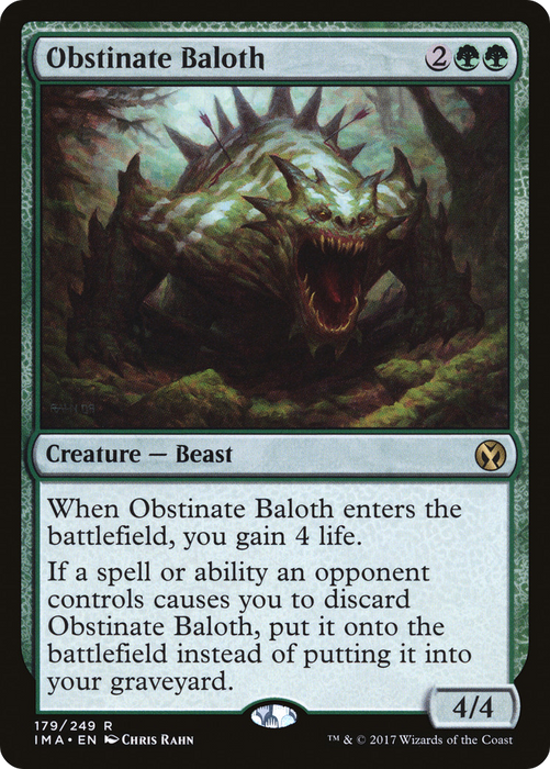 Obstinate Baloth (IMA-179) - rare - Foil