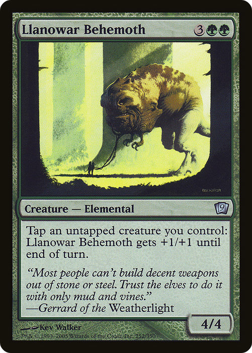Llanowar Behemoth (9ED-252★) - uncommon - Foil