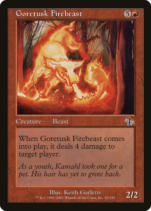 Goretusk Firebeast (JUD-091) - common - Foil