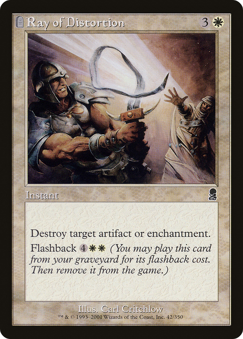 Ray of Distortion (ODY-042) - common: (tombstone) - Foil