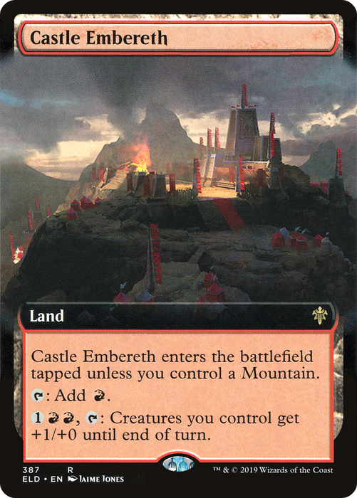 Castle Embereth (ELD-387) - rare: (Extended Art) - Foil
