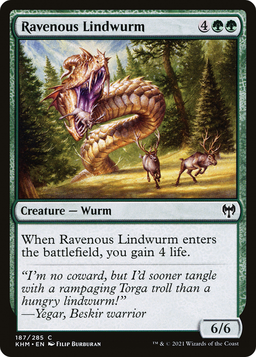 Ravenous Lindwurm (KHM-187) - common - Foil