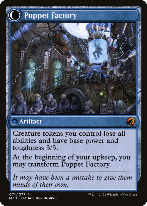Poppet Stitcher // Poppet Factory (MID-071) - mythic: (Double Faced Transform)
