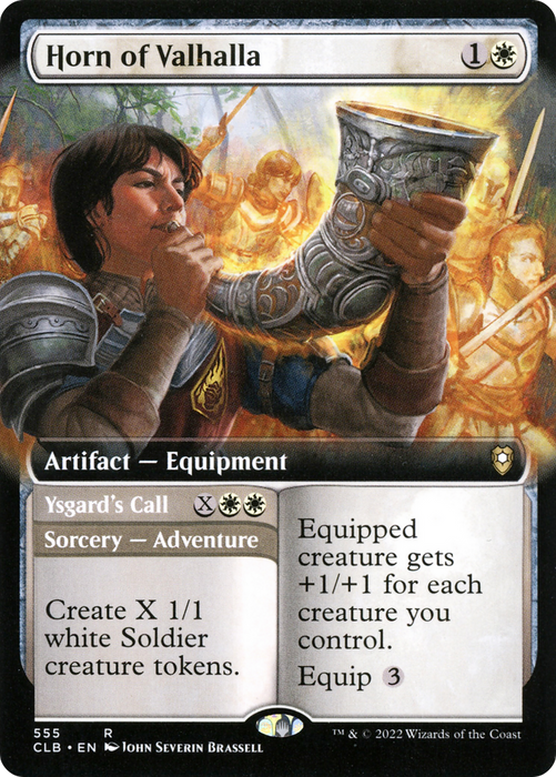 Horn of Valhalla // Ysgard's Call (CLB-555) - rare: (Extended Art) - Foil