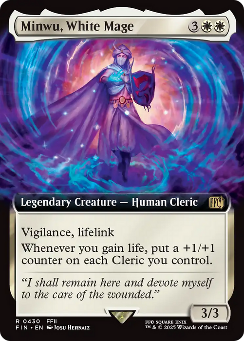 Minwu, White Mage (FIN-430) - rare: (Extended Art) - Foil