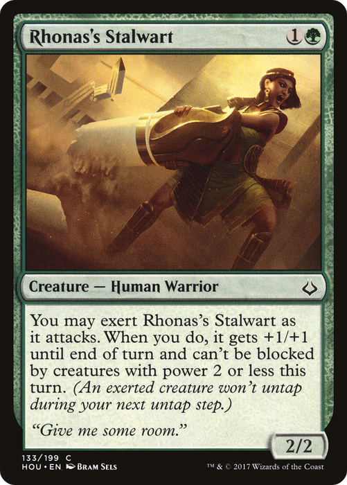 Rhonas's Stalwart (HOU-133) - common - Foil