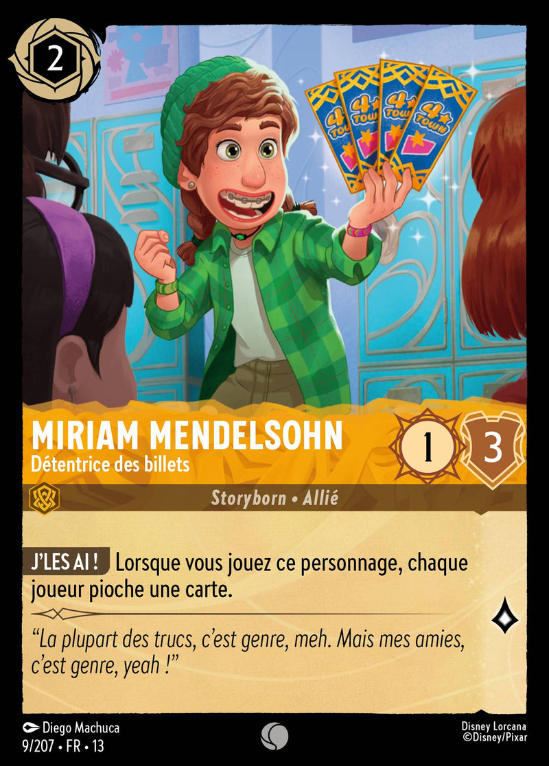 Miriam Mendelsohn - Détentrice des billets