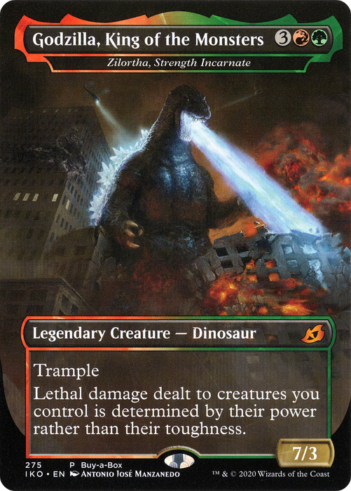 Zilortha, Strength Incarnate (BABP-275) - mythic / Godzilla, King of the Monsters (Borderless) - Foil