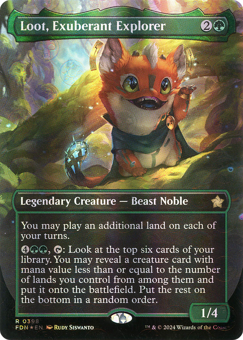 Loot, Exuberant Explorer (FDN-398) - rare (Borderless) - Foil