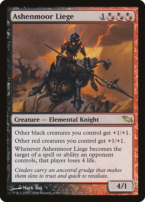 Ashenmoor Liege (SHM-181) - rare - Foil