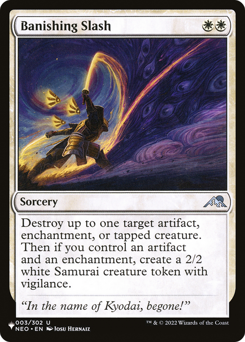 Banishing Slash (LIST-NEO-3) - uncommon