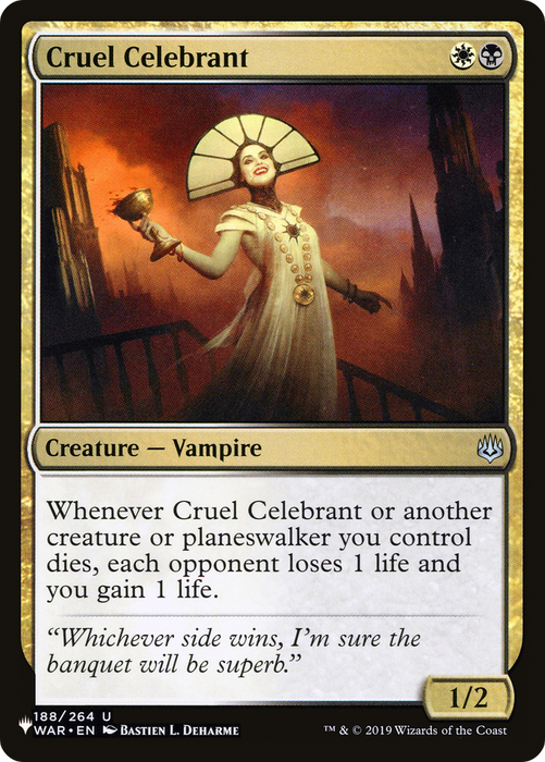 Cruel Celebrant (LIST-WAR-188) - uncommon