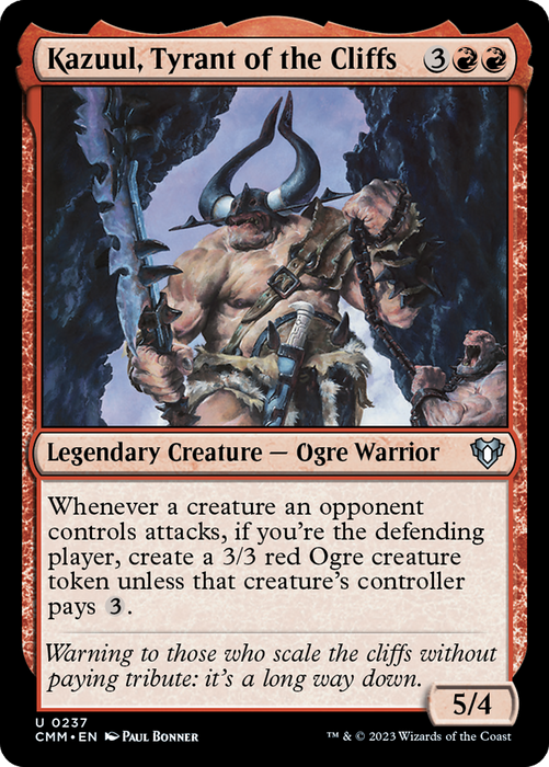 Kazuul, Tyrant of the Cliffs (CMM-237) - uncommon