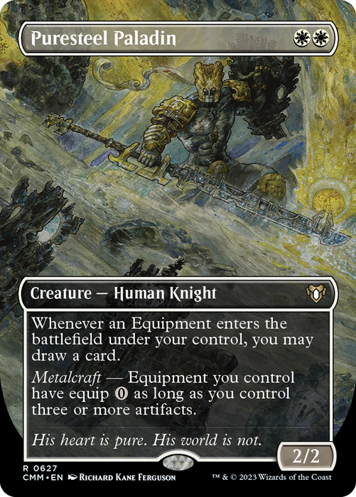 Puresteel Paladin (CMM-627) - rare (Borderless) - Foil
