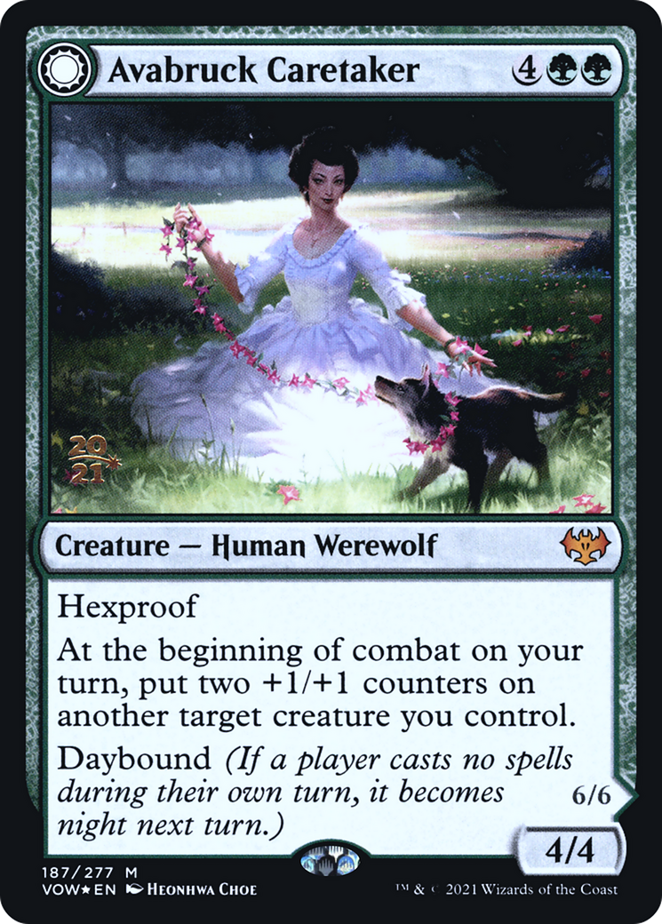 Avabruck Caretaker // Hollowhenge Huntmaster (PRE-187S) - mythic: (Double Faced Transform) - Foil