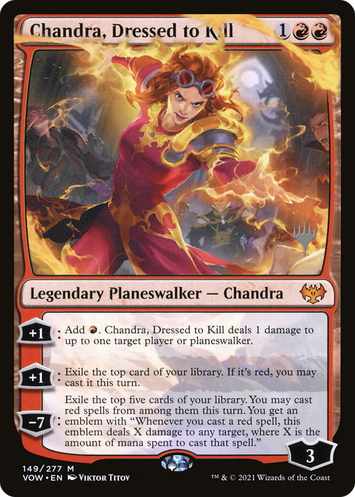 Chandra, Dressed to Kill (PPDMU-149P) - mythic