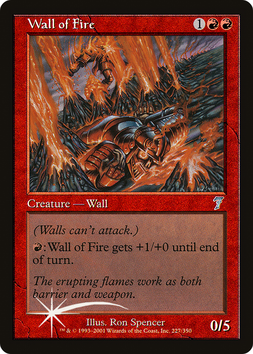 Wall of Fire (7ED-227★) - uncommon - Foil