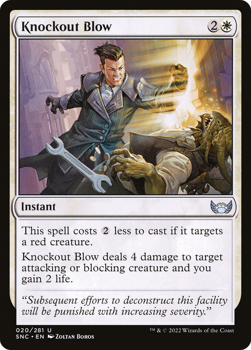 Knockout Blow (SNC-020) - uncommon - Foil